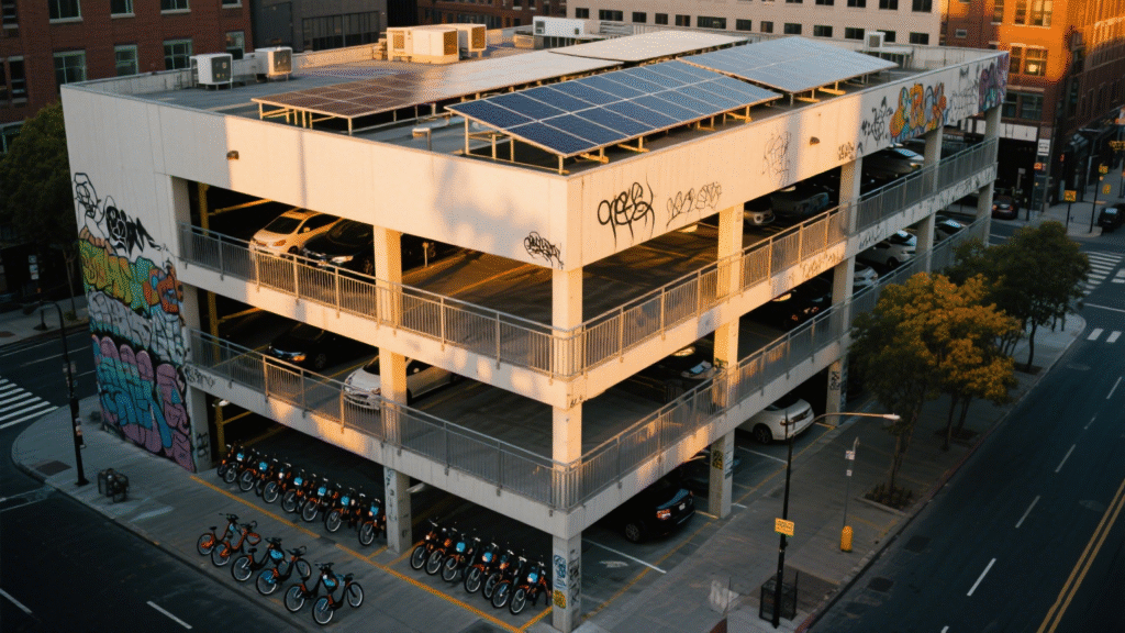 City public parking lots